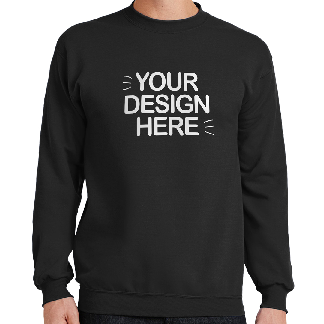 Quality Custom Crewnecks, Design Your Own, Black, 1 QTY - GotPrint