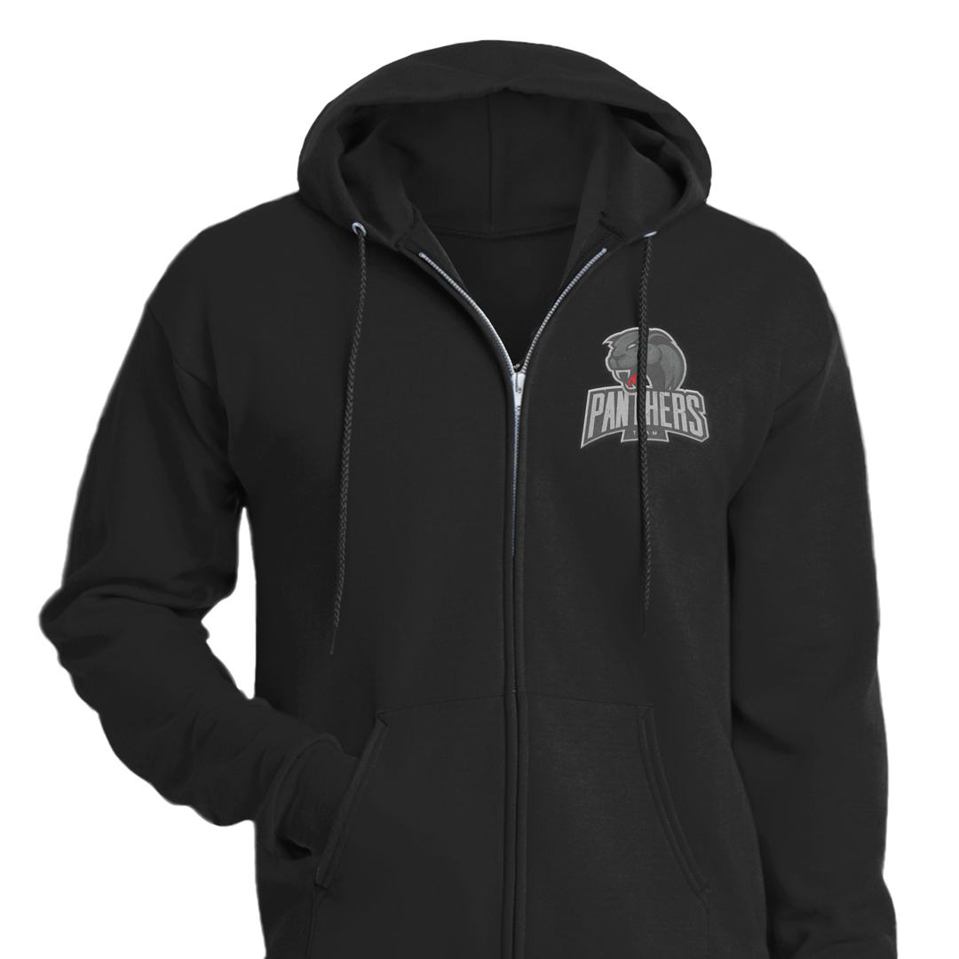 Custom Zip-Up Hoodie, Black, Design Your Own, Unisex, S-2XL, 1 QTY - GotPrint
