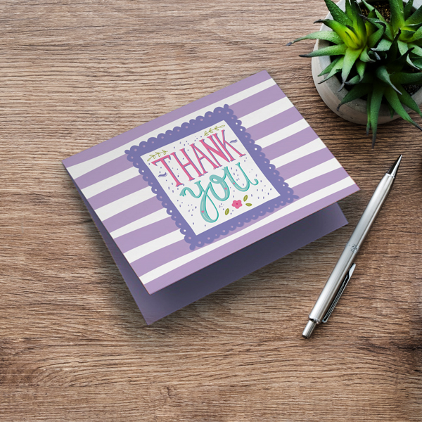 Product image: Purple Striped Cards