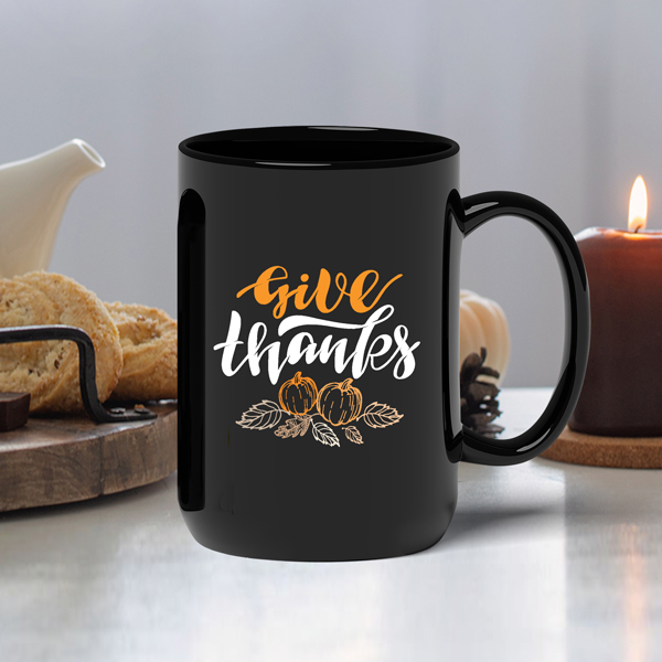Product image: 15 oz Black Mugs