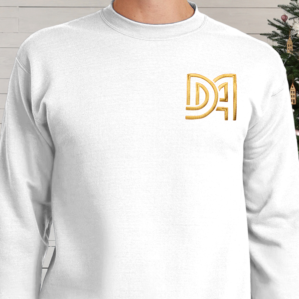 Product image: Embroidered White Crewnecks