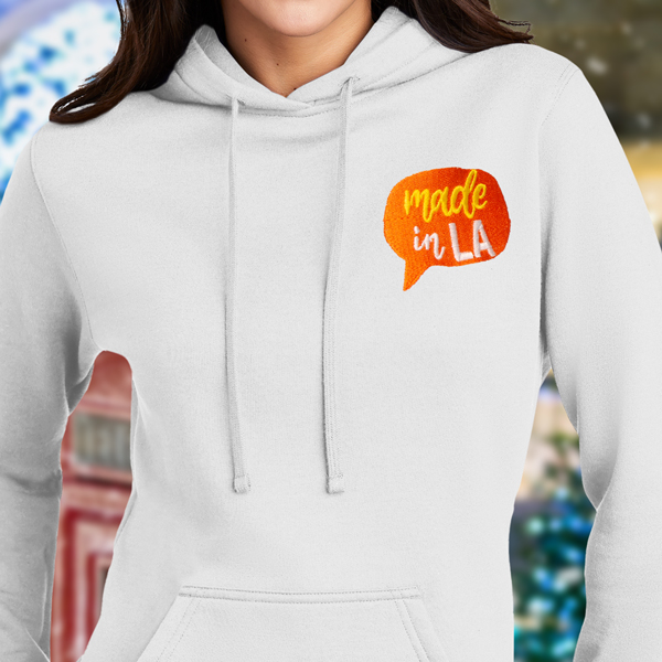 Product image: Embroidered White Hoodies