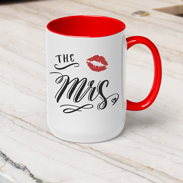 Product image: Red Trim Mugs